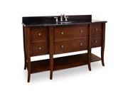JEFFREY ALEXANDER VANITY WITH PREASSEMBLED TOP AND BOWL VAN080 60 T NEW QTY 1