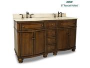 ELEMENTS VANITY WITH PREASSEMBLED CREAM MARBLE TOP AND BOWL VAN029D 60 T MC NEW
