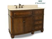 ELEMENTS VANITY WITH PREASSEMBLED CREAM MARBLE TOP AND BOWL VAN029 48 T MC NEW