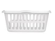 Orgill Rectangle Contoured Top Rim with Built-in Easy-Grip Handles Laundry Basket  White