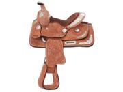8 Miniature Western Carved Show Saddle with Silver Light Oil 8