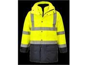 Portwest HiVis Executive 5in1 Jacket Regular Yellow Navy Size XL