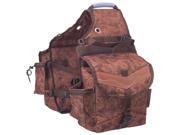 Tough 1 Saddle Bag Insulated Nylon Tooled Leather Brown 61 7395
