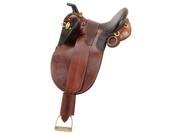 Australian Outrider Collection Stock Poley Saddle with Horn Brown Large 18