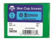 Grade 5 Hex Head Steel Cap Screw 1 2 13X4 HEX CAP SCREW