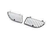99 04 Pontiac Grand Am ABS Plastic Vertical Front Upper Grille Chrome 1999 2000 2001 2002 2003 2004