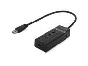 Super Speed 5Gbps 4 Ports USB 3.0 Portable Hub Built in Dual LED Light for USB Devices