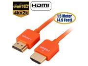 24K Gold plated HDMI V2.0 A Type Male to Male Connection Cable Support 3D 4K x 2K 1.5M