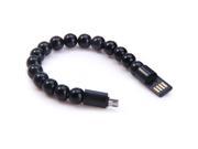 Fashion Beads Bracelet Portable Sync Data Transmission and Charging Cable With Micro USB2.0 For Mobile Phone Smartphone Android