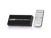 2 Inputs 2 Outs 3D HDMI Splitter Support 1080P with US Plug 100~240V