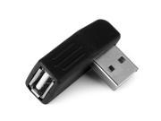 USB2.0 A Type Male to Female Extension Adapter with Left Right Angle 90 Degree Reversible Design