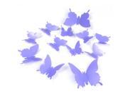 DIY 3D Butterfly Wall Stickers Mirror Art Decal PVC Paper for Home Showcase 12Pcs