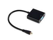 Micro HDMI Male to VGA Female Cable Adapter for PC Projector