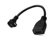 0.15m 90 Degree Up Angle Micro HDMI Male to HDMI Female Cable for Mobile Phone Tablet PC