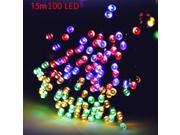 Christmas Props 15m 100 LEDs Solar String Light Xmas Tree Decors Festival Supplies