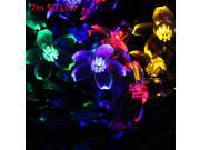 Christmas Props 7m 50 LEDs Solar String Light Peach Blossom Style Lamp Decors New Year Decoration