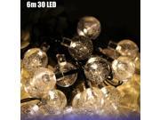 Christmas Props 6m 30 LEDs Solar String Light Bubble Style Lamp Decors New Year Decoration