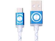 Portable Fluorescent Data Sync Charging Cable Micro USB to USB for Android Smartphones and Tablets