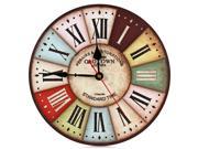 Retro Vintage Wooden Decorative Round Wall Clock