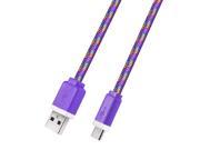 2M Micro USB Flat Braided Synchronization Charger Cable Cord Adapter for Android Smart Phones