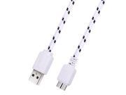 1M Braided Micro USB 3.0 Data Synchronization Charger Cable for Samsung Galaxy S5 Note 3