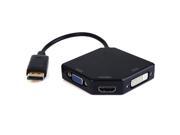 3 in 1 DisplayPort DP Male to HDMI DVI VGA Female Adapter Cable