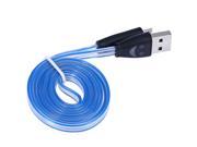 Android Luminous Data Line 1M Visible LED Smile Face USB Sync Charge Cable