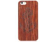 Fashion Boat Anchor Wood Frame Style Back Cover Case for iPhone 6 Plus 6S Plus
