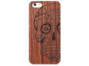 Fashion Skeleton Wood Frame Back Cover Case for iPhone 6 Plus 6S Plus