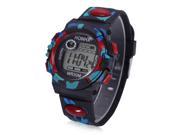 LED Digital Sports Watch with Chronograph Calendar Alarm EL Backlight Water Resistance Silicone Band