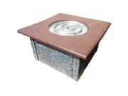 36in KD Fire Pit with 42in Top Kit Grey Brown