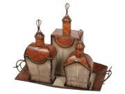 3Pc Perfume Bottles and Tray