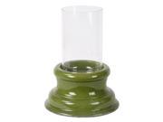 Ceramic Glass Candle Holder Green