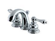 Kingston Brass KB911AL Two Handle 4 in. to 8 in. Mini Widespread Lavatory Faucet with Retail Pop up