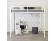 Walker Edison Metal Full Loft Bed, White