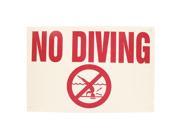 Valterra Products B8725 18 x 12 Blue Devil Sign No Diving Allowed