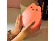 Color Changing Silicone Cat Night Light Bedside Lamp