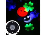 110 240V 4W LED Waterproof Smiling Face Light Landscape Projector Lamp