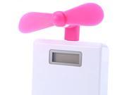 3.5 inch Portable Micro 5 Pin Interface USB Mini Fan with Two Leaves for Android Cell Phones