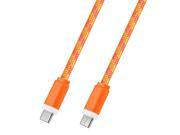 2M Type C to Type C Nylon Braided USB 3.1 Type C Transfer Data Sync Line Charging Cable