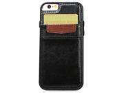 Leather Dual Wallet Card Slot Back Cover Protective Case for iPhone 6 6s