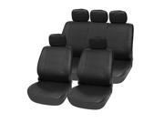T21623 BK 11pcs Car Seat Cover Set PU Leather Water resistant Anti Dust Auto Cushion Protector