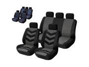 T22552RG 9pcs Car Seat Cover Set Water resistant Anti Dust Sandwich Fabrics Auto Cushion Protector