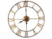 18.5 Inch Oversized 3D Iron Decorative Wall Clock Retro Roman Numerals Design