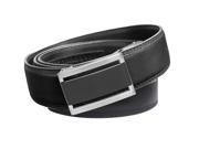 VinicioBelt Manhattan Onyx Black Buckle w Automatic Ratchet Leather Belt 36 37 Black