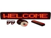 One Line Indoor Red LED Programmable Display Sign with Wireless Remote Control
