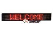 SuperViewVision One Line Semi Outdoor Ultra Bright Red LED Programmable Display Sign with Wireless Remote Control