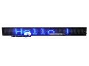 SuperViewVision One Line Semi Outdoor Blue Ultra Bright LED Programmable Display Sign with Wireless Remote Control