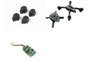 Hubsan X4 H107 [QTY: 1] Mini H107-A34 Quadcopter 3.7v Receiver Board RX 2.4Ghz LED Night Fly Capable [QTY: 1] Frame Body Fuselage Part [QTY: 1] Rubber FeetUpgra