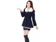 KMFEIL Winter Korean Women Slim Woolen Coat Fur Collar Woolen Jacket